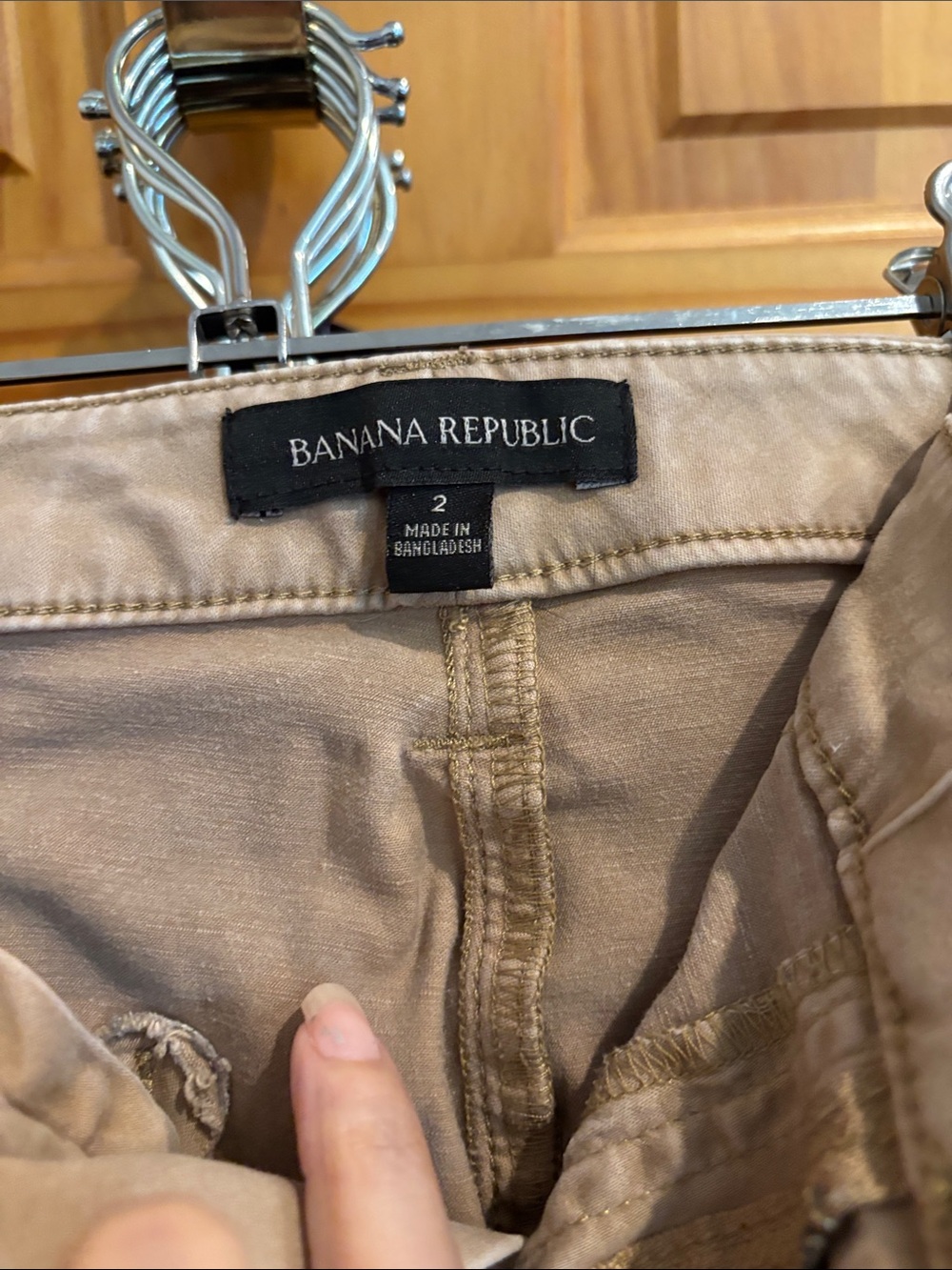 Banana Republic Beige Straight-Leg Utility Pants - Picture 2 of 6